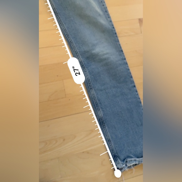 AGOLDE  Riley Long High-Rise Straight Jeans in  Cove 25 - Picture 12 of 14
